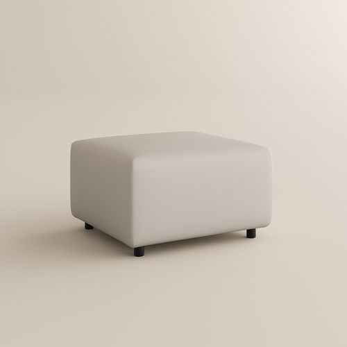 Power Extendable Sofa Matching Ottoman - Beige Eco-friendly Leather