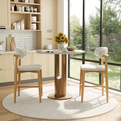 35" Round Counter Height Bistro Table - Small Space Kitchen
