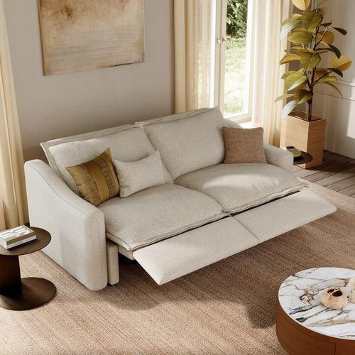 84" Modern Power Oversized Pillow Back Reclining Loveseat Sofa