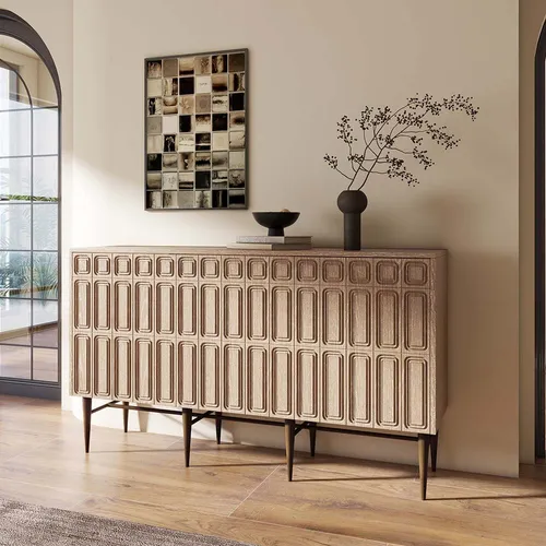 Sideboard Wohnzimmer 150cm Mid-Century-Modern-Stil