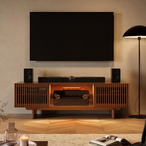 71'' Mid-Century Modern TV Stand with storage