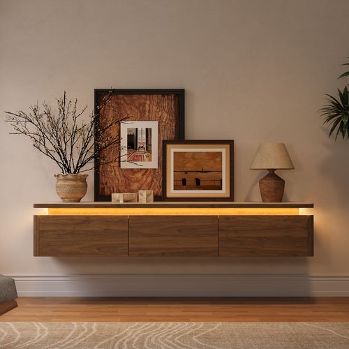 71'' Floating TV Stand with Adjustable LED Lights