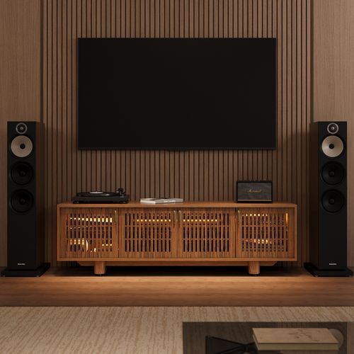 17" Deep Vented Rolling Media Console