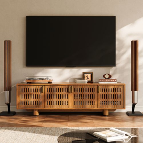 17" Deep Vented Rolling Media Console