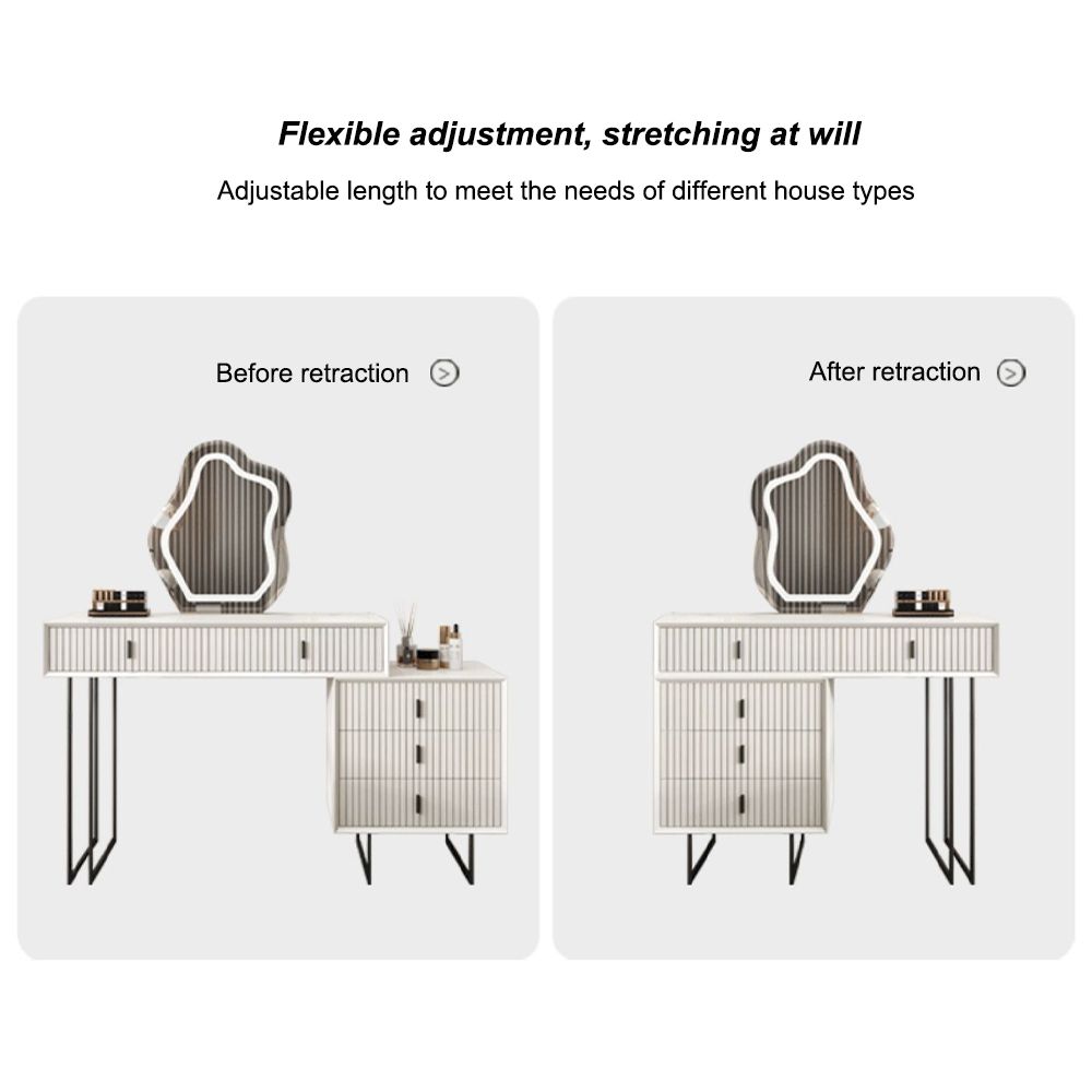 Cloud Mirror Beige MDF Makeup Vanities