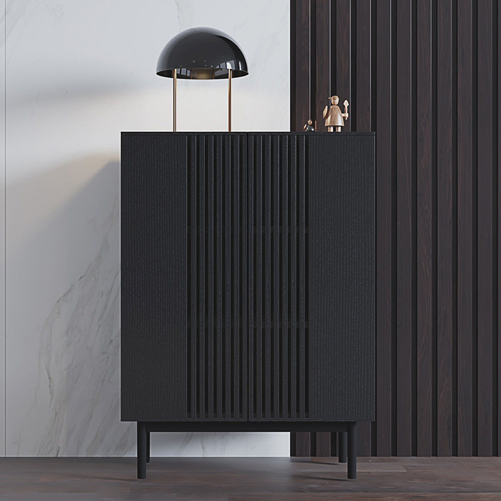 Black MDF Living Room Set