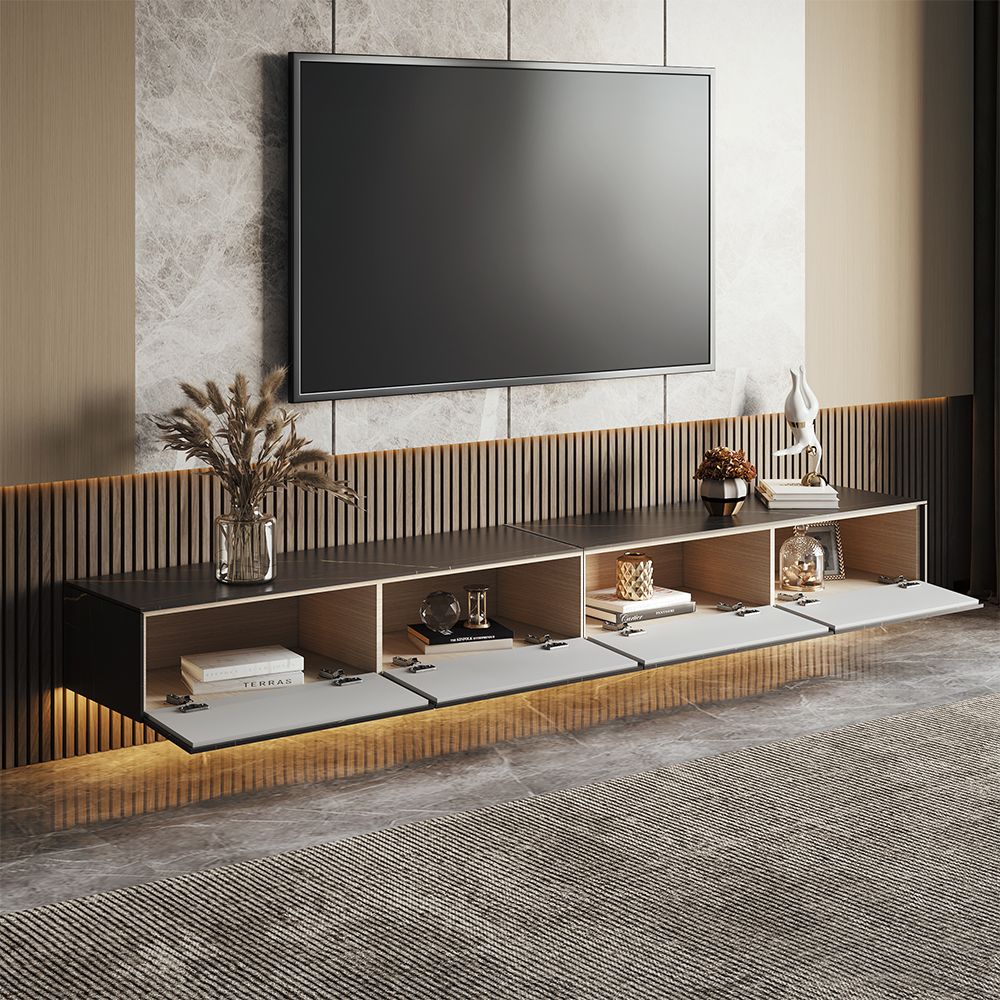 Black Sintered Stone TV Stands