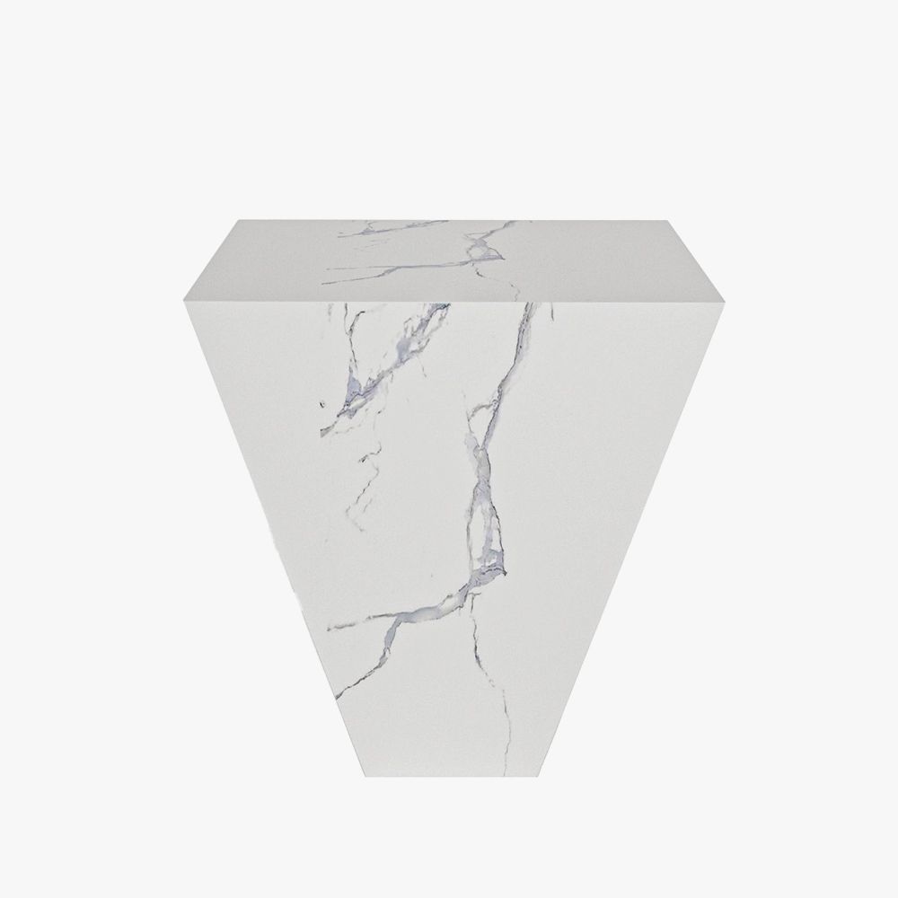 White Sintered Stone End & Side Tables