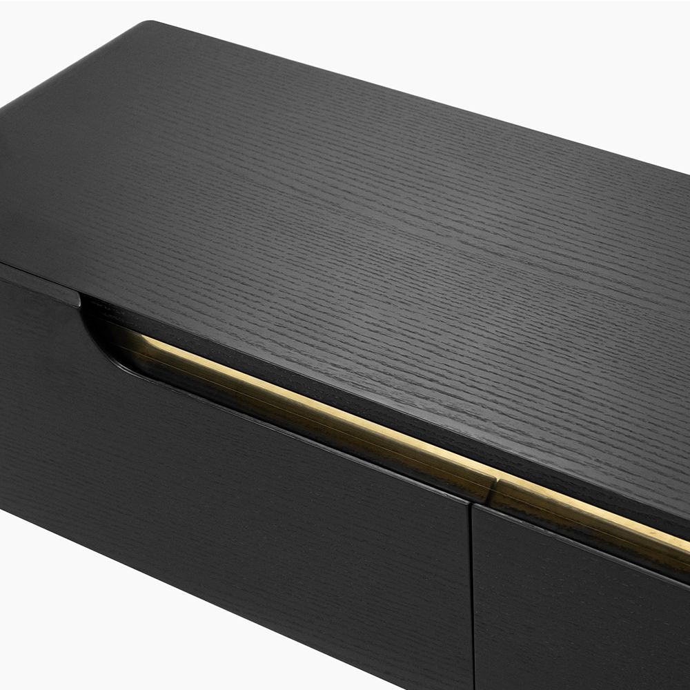 Partly Assemble Black MDF TV Stands