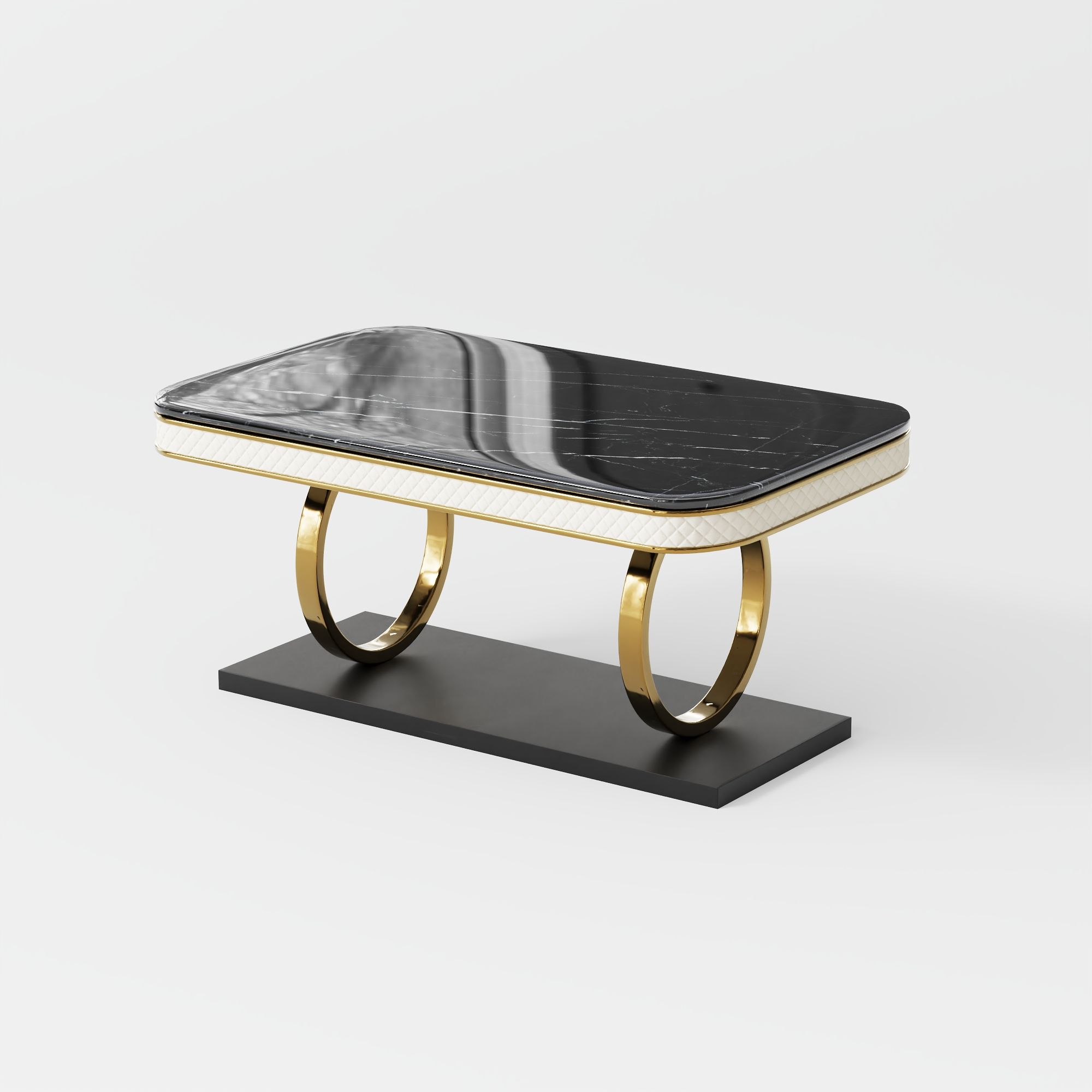 Marble Black Faux Marble Dining Room Set