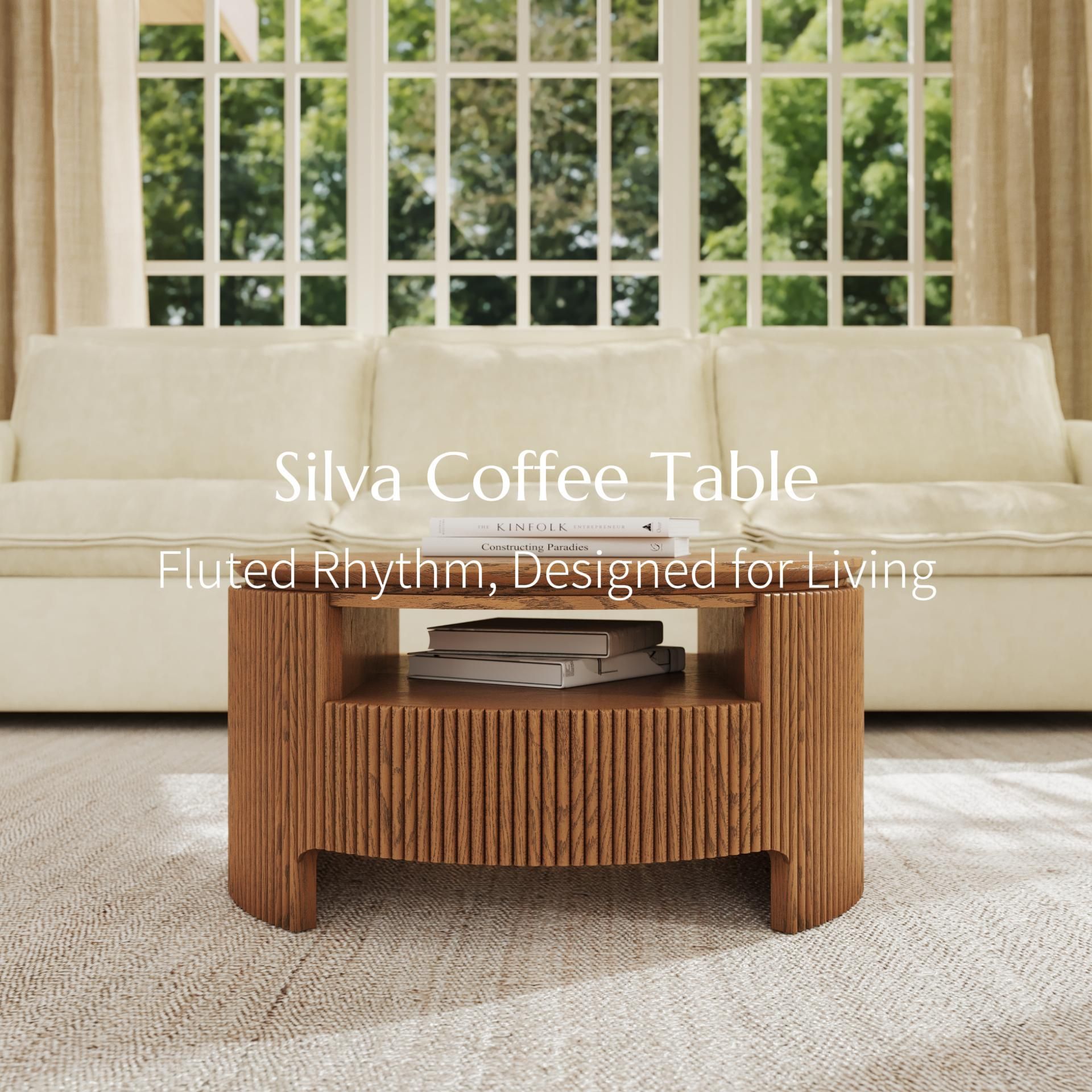 Silva Walnut Color MDF Coffee Tables