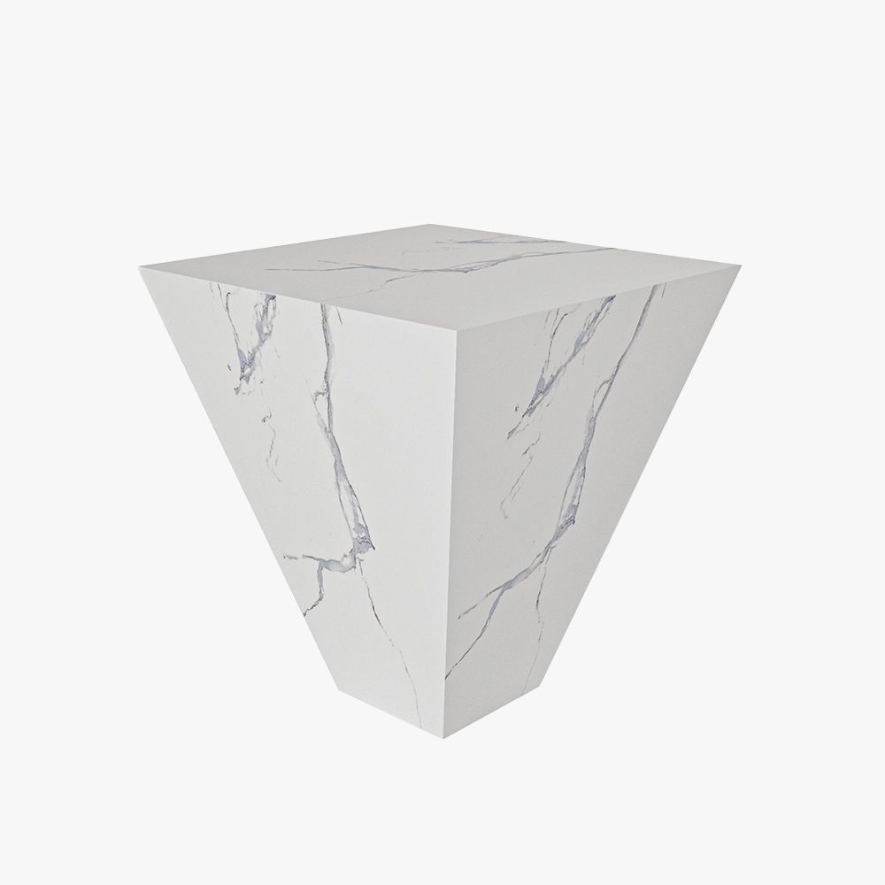 White Sintered Stone End & Side Tables