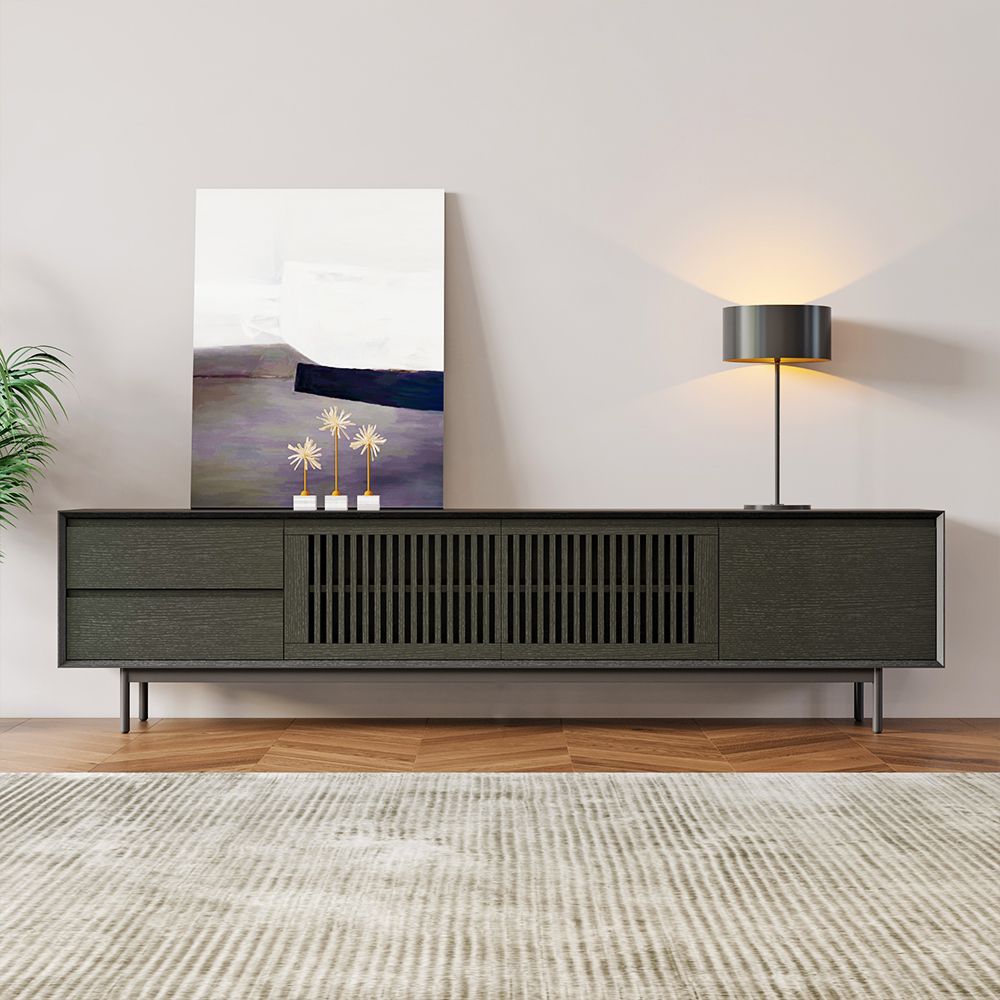 with Drawers Black MDF TV Stands