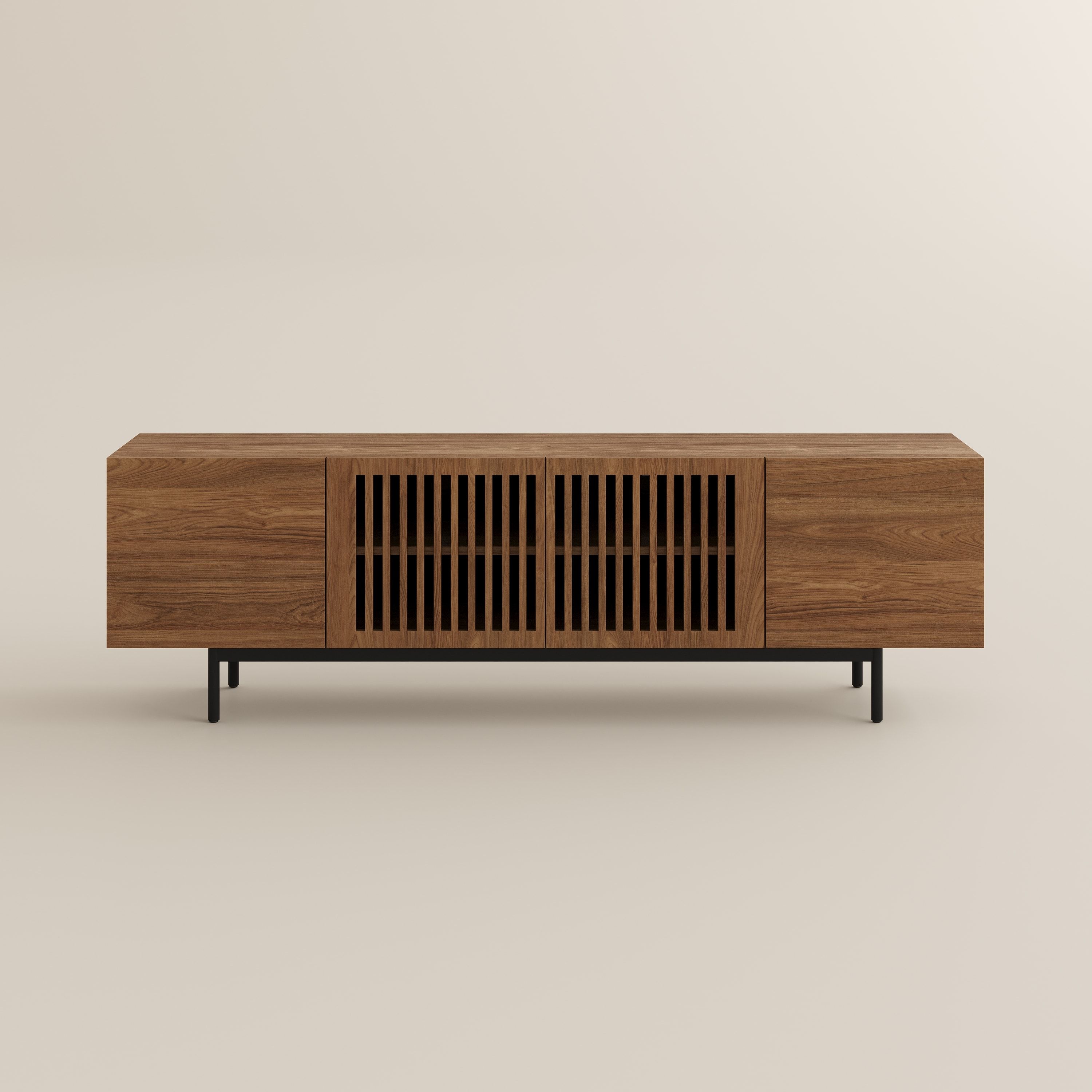 Mid Century Modern Dark Wood MDF TV Stands