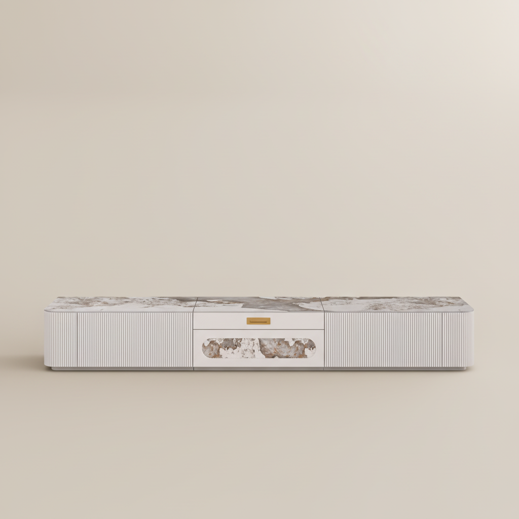 For Projector Pandora & White Sintered Stone TV Stands