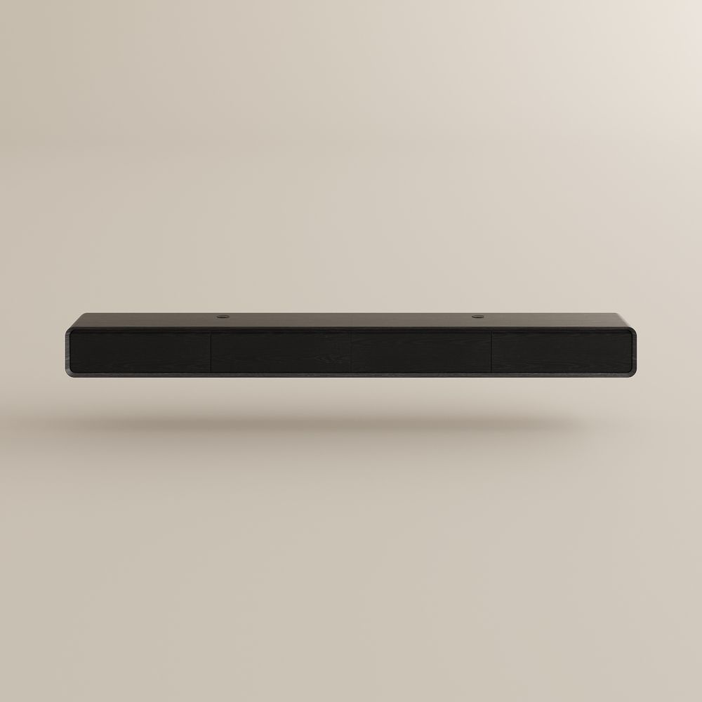 Oak Black MDF TV Stands