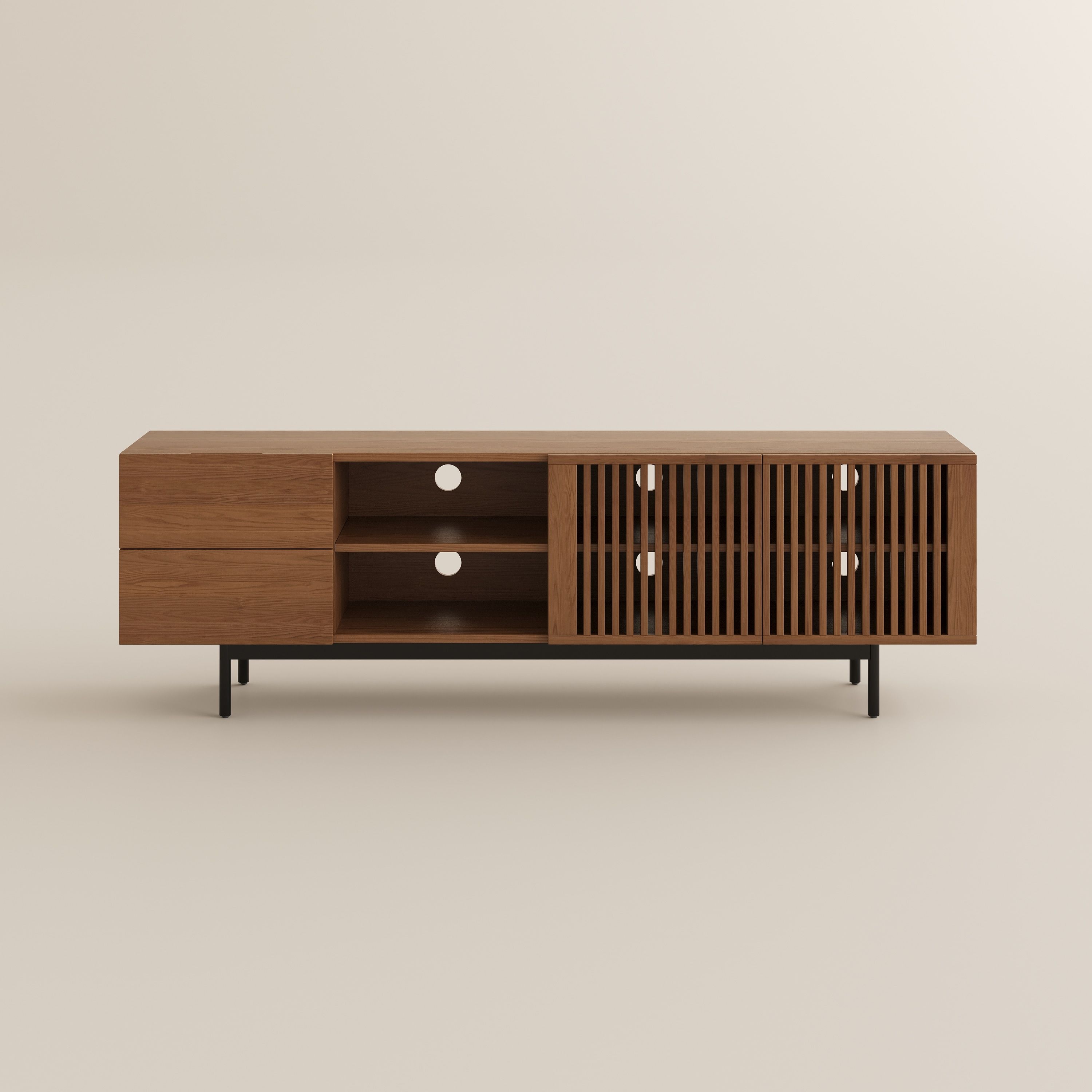 VISION Walnut Color Plywood TV Stands