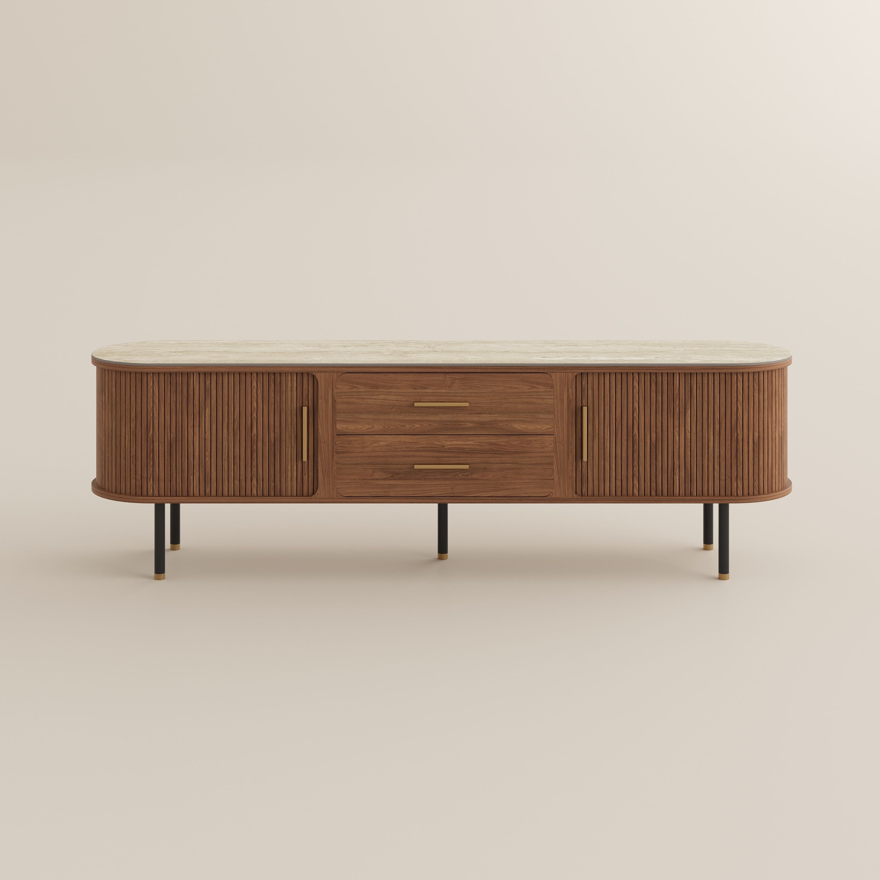 Walnut Color Plywood TV Stands