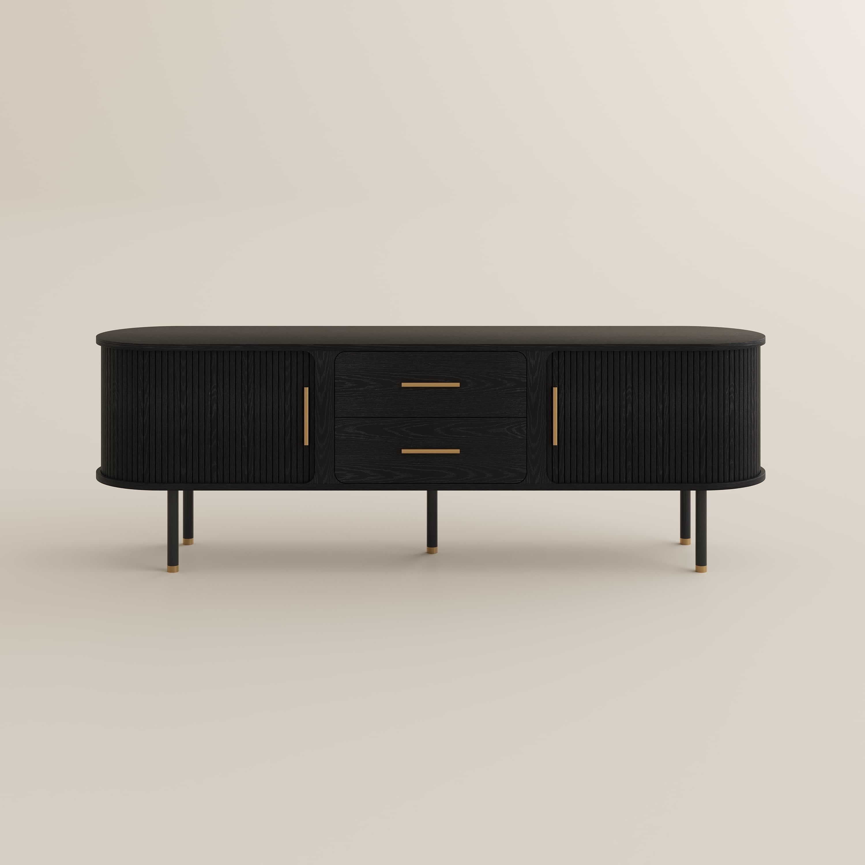 Nordic Style Black Plywood TV Stands