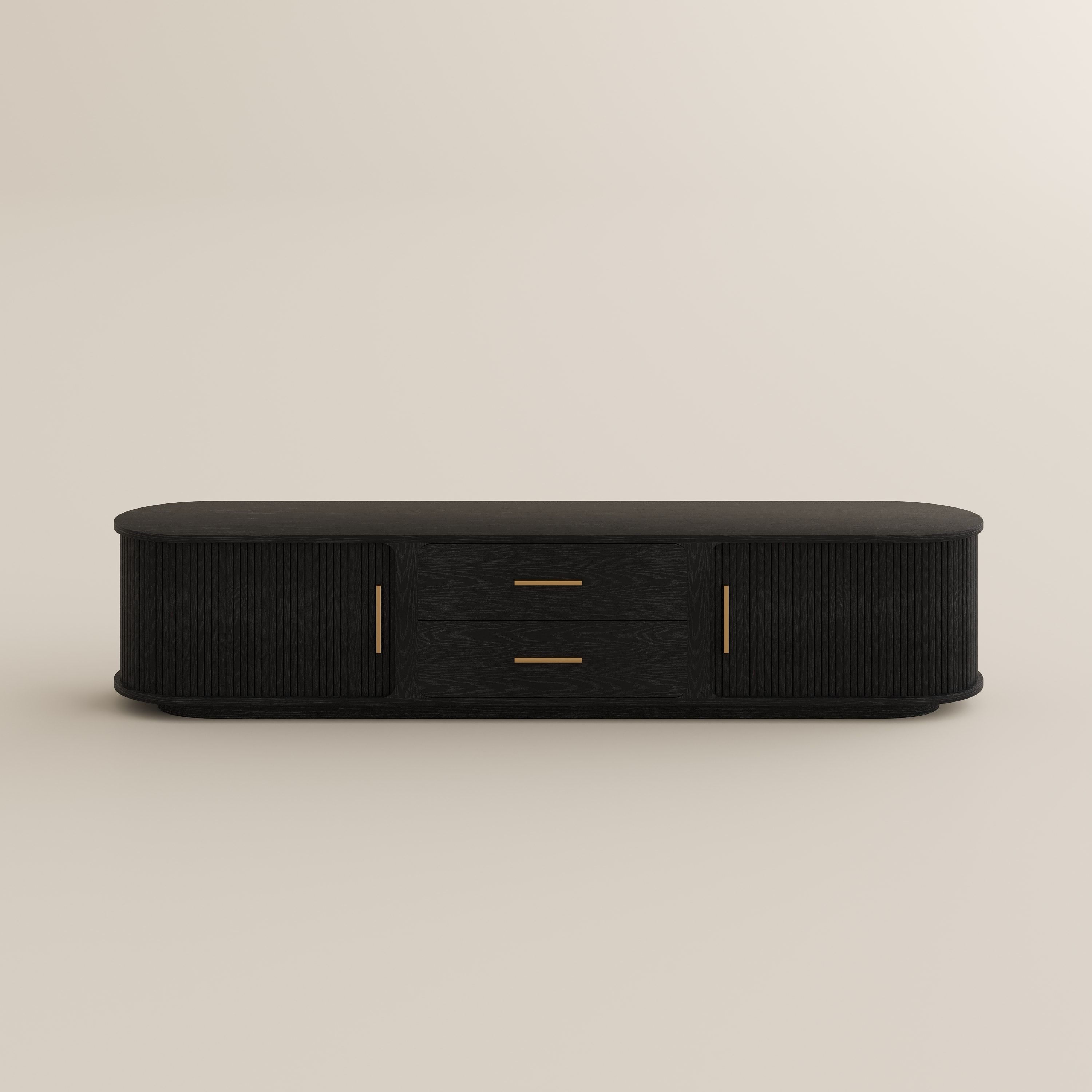 Metal Leg Black Plywood TV Stands