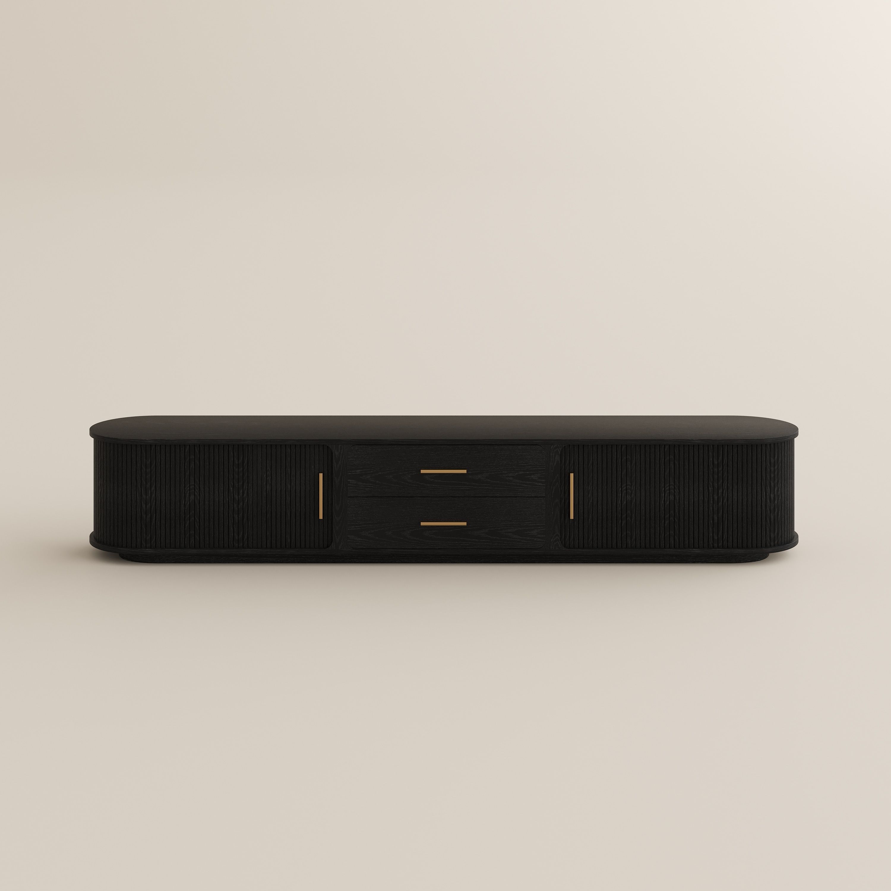 Metal Leg Black Plywood TV Stands