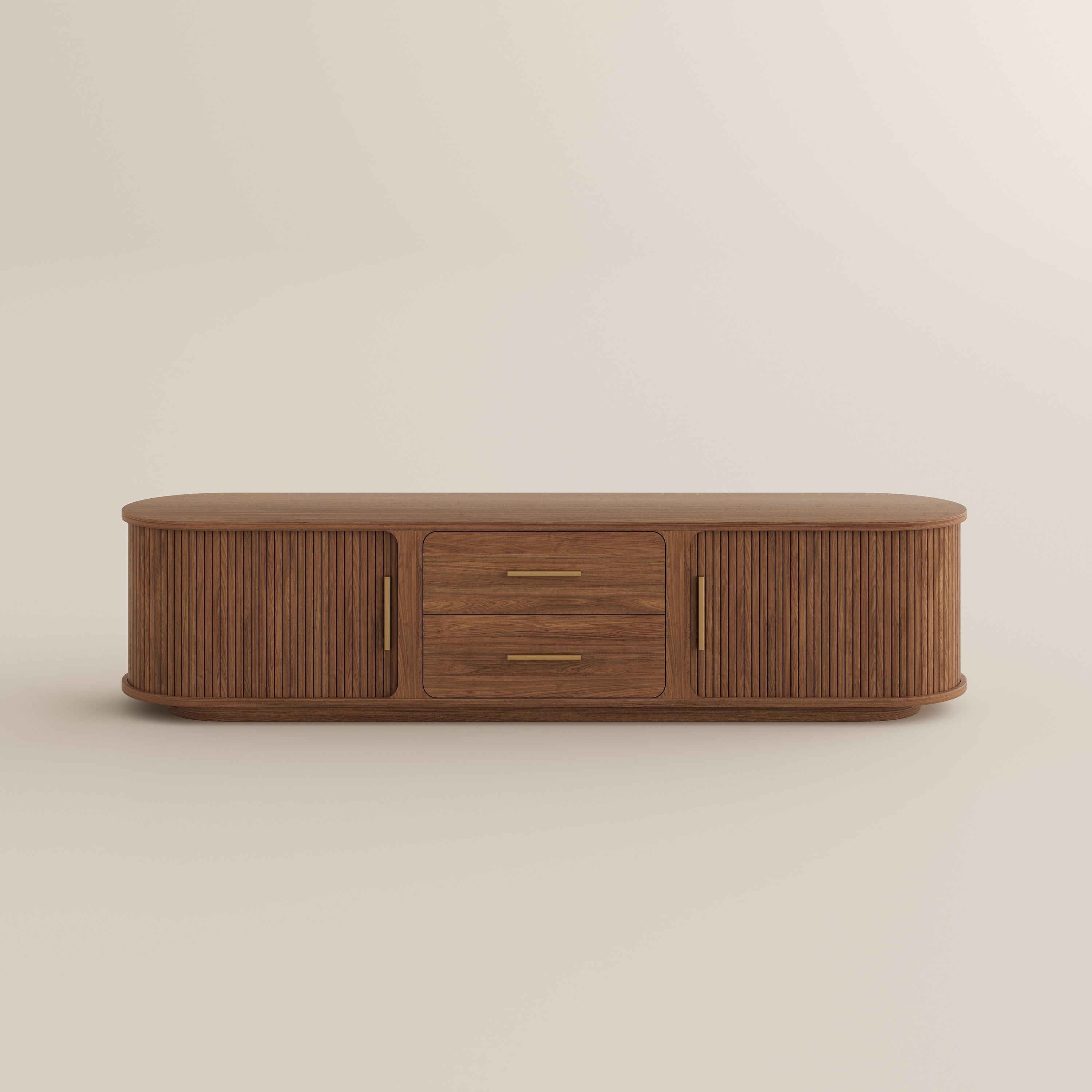 Walnut Color Plywood TV Stands