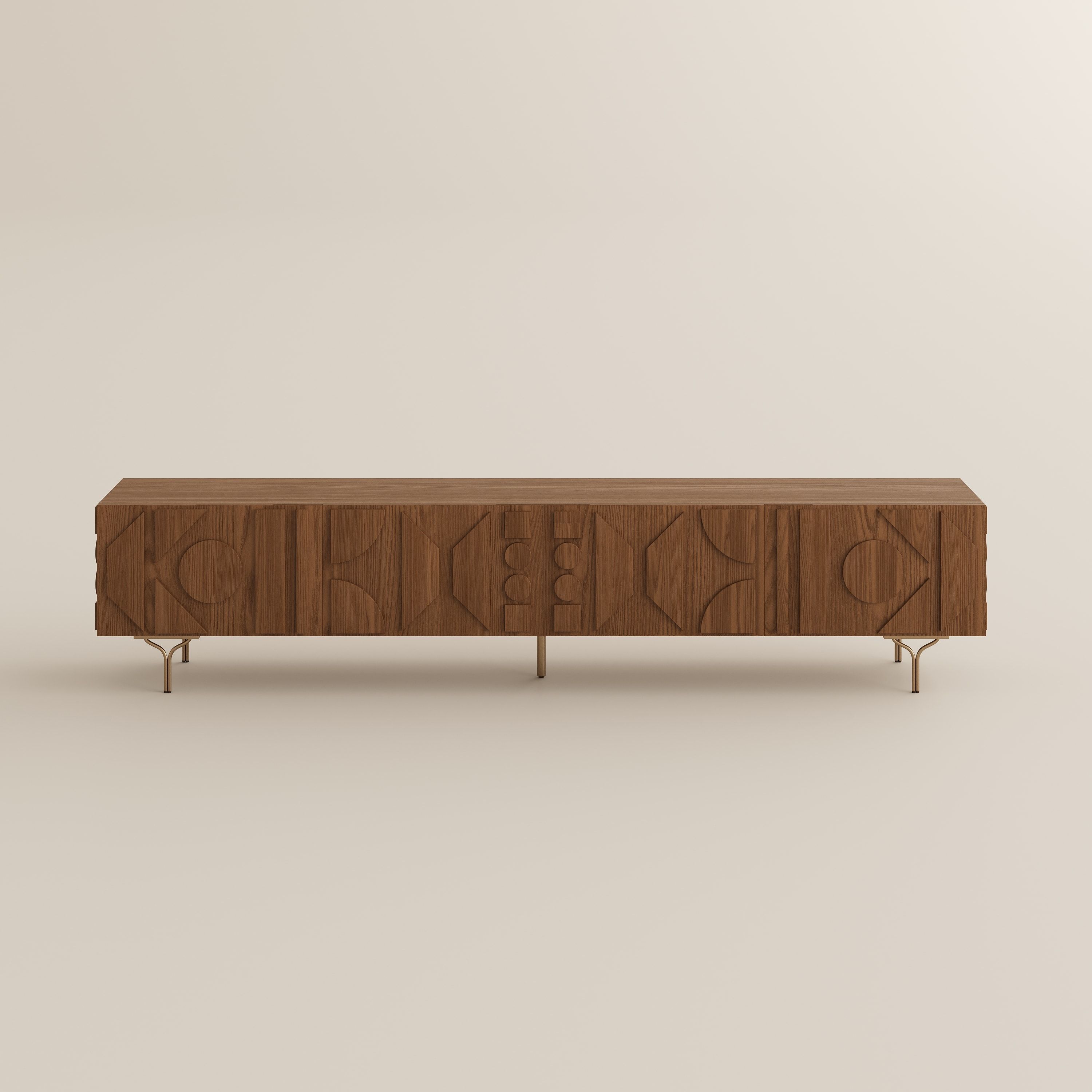 Walnut Color MDF TV Stands