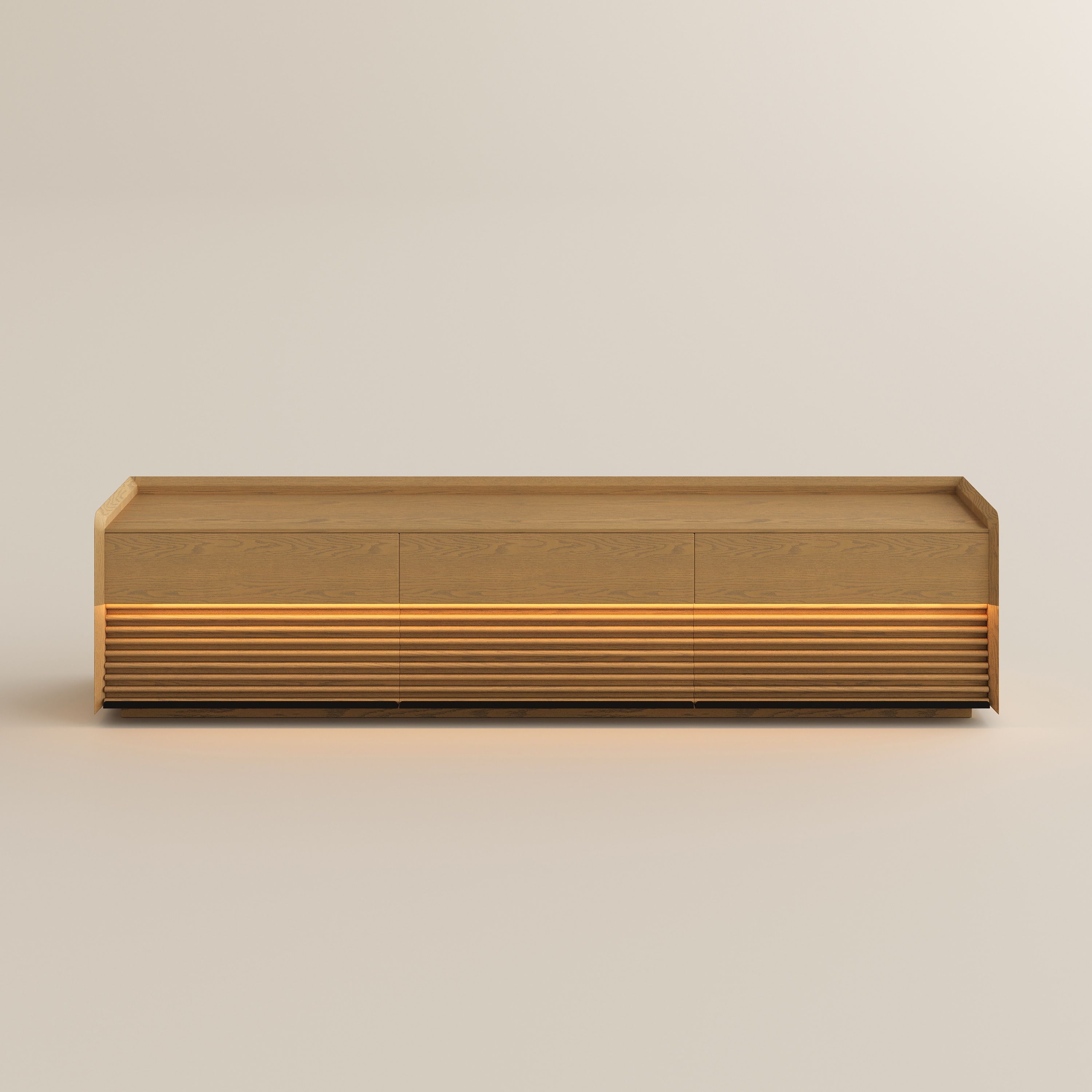 Living Room Oak Plywood TV Stands