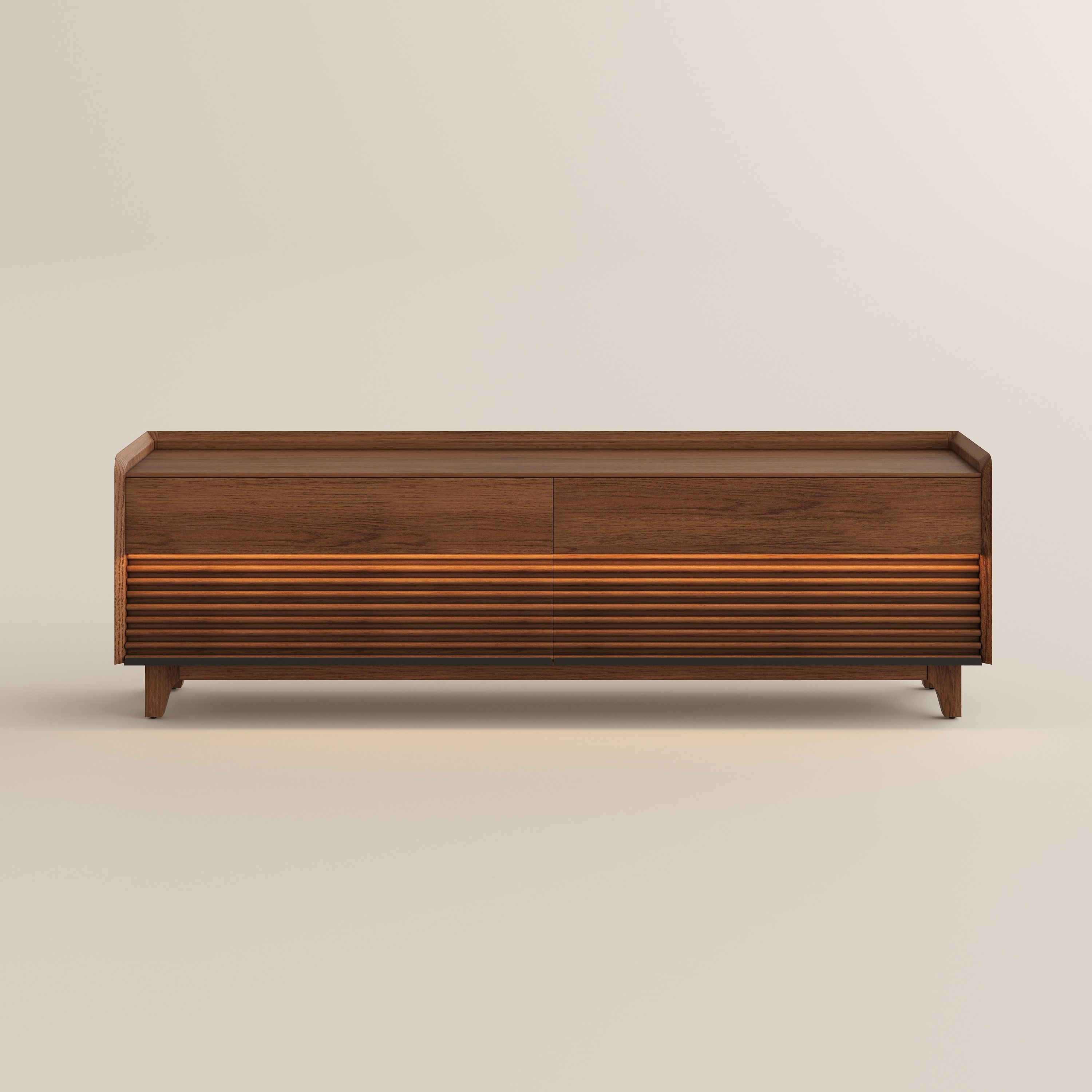 Mid Century Modern Walnut Plywood TV Stands