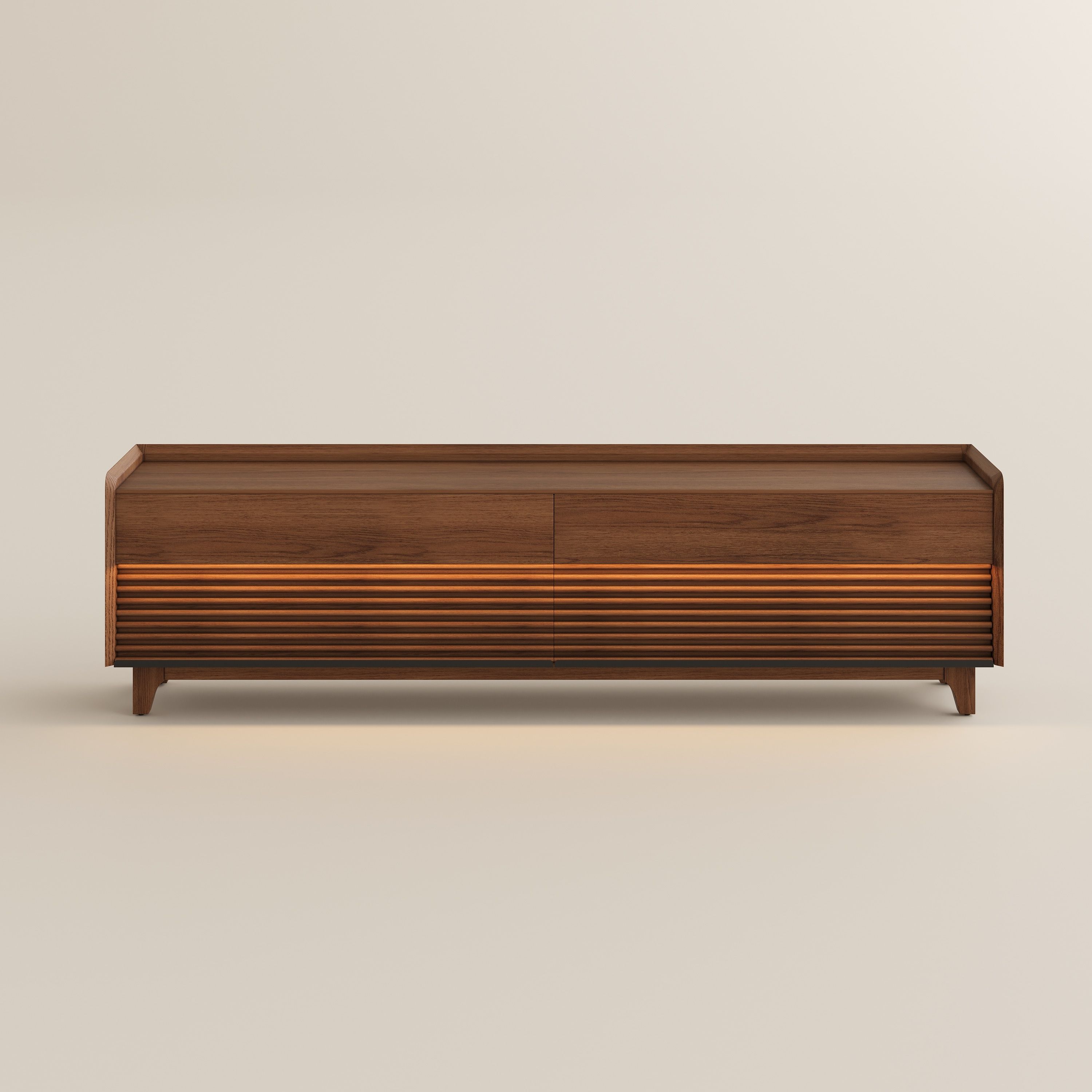 Wood Tabletop Walnut Plywood TV Stands