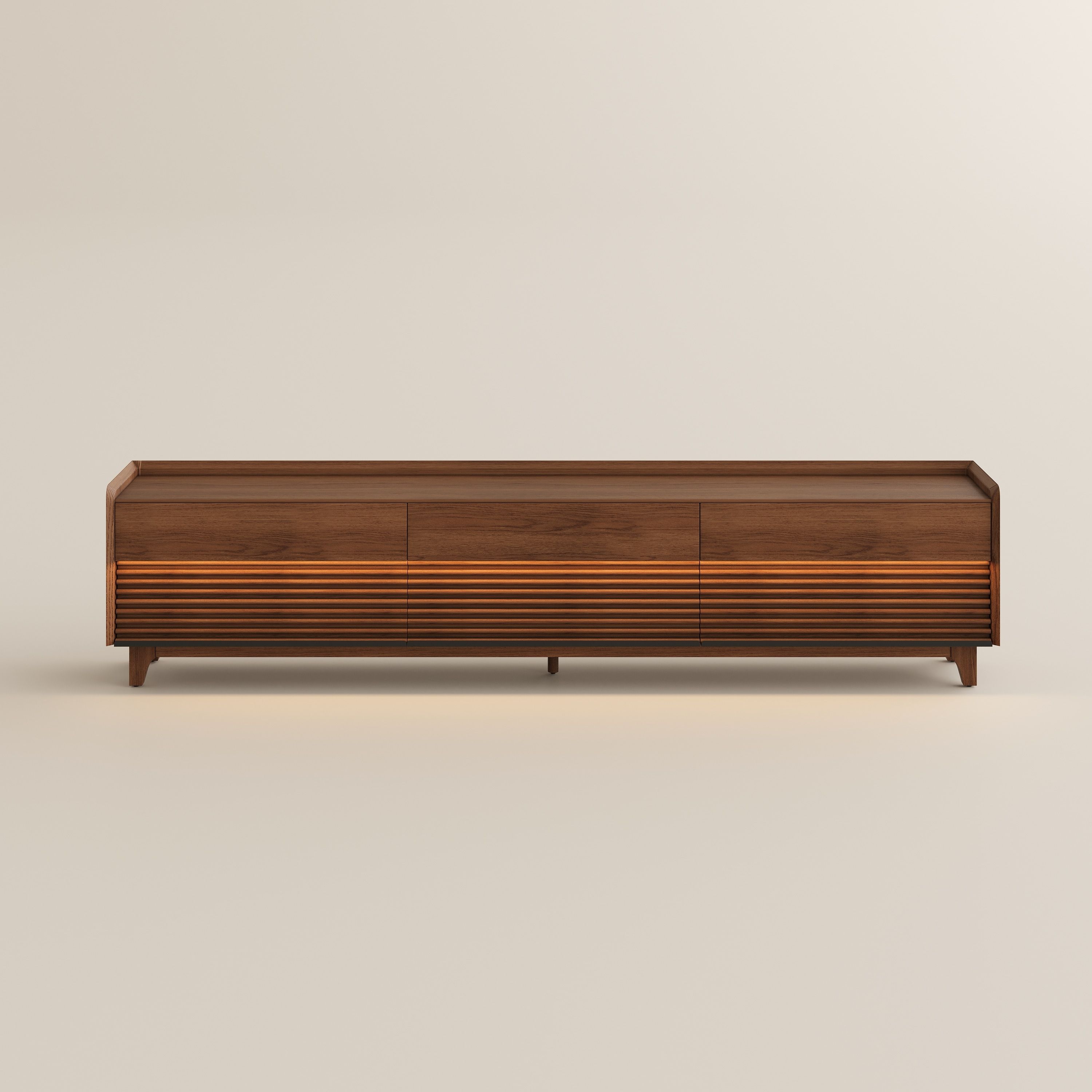 Mid Century Modern Walnut Plywood TV Stands