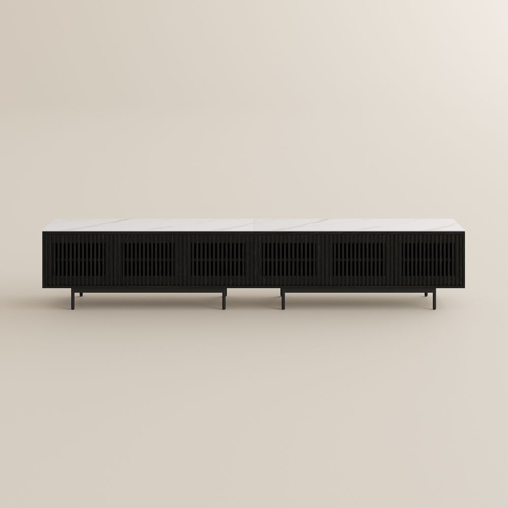 Sintered Stone Black MDF TV Stands