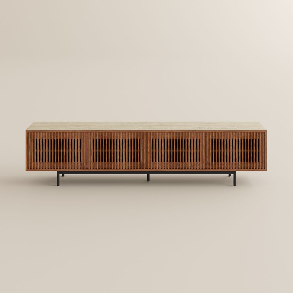 Living Room Walnut Color MDF TV Stands