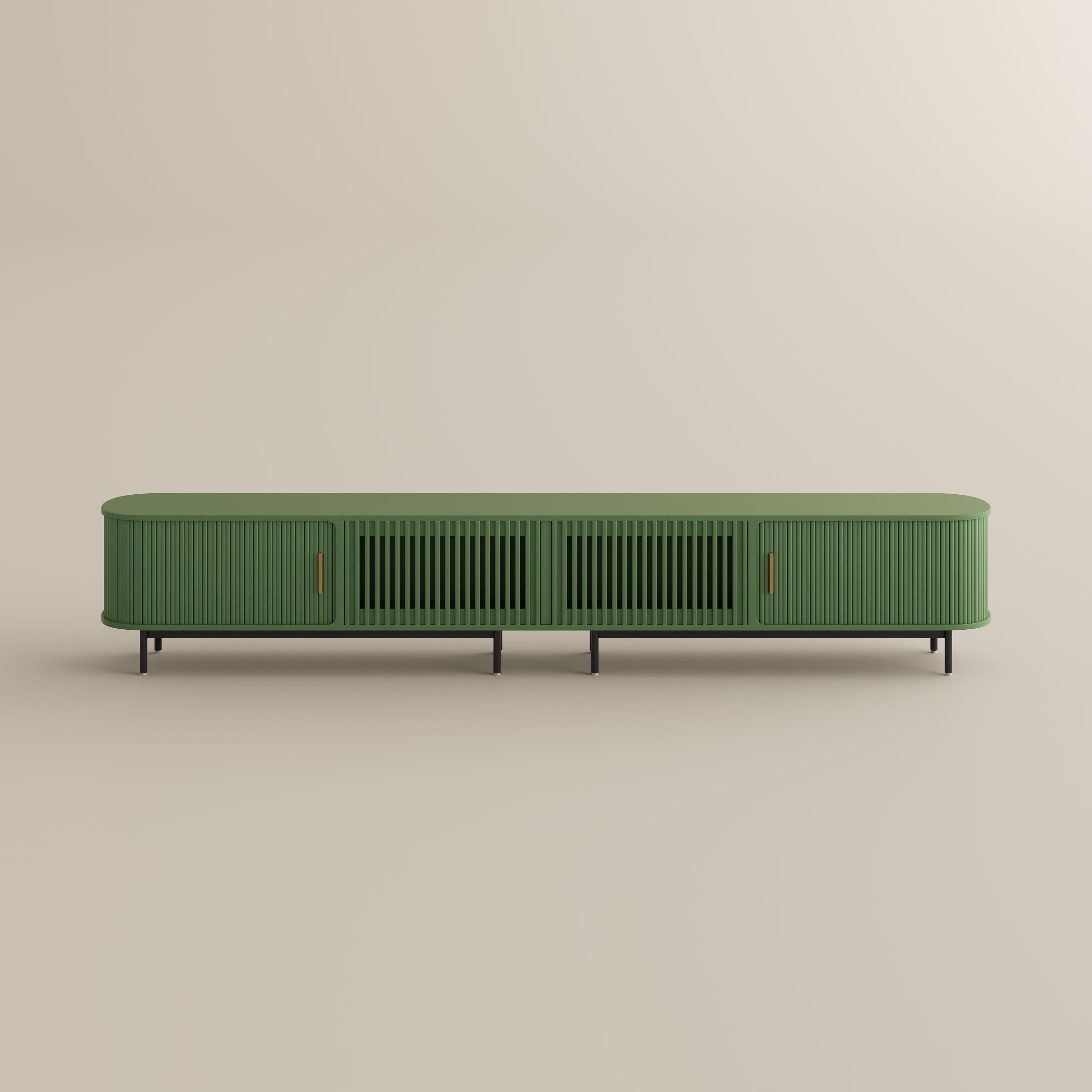 Floor TV Stand Green Plywood TV Stands