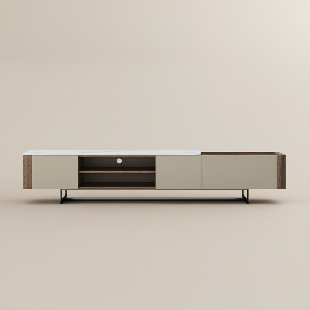 Wood Walnut Color MDF TV Stands