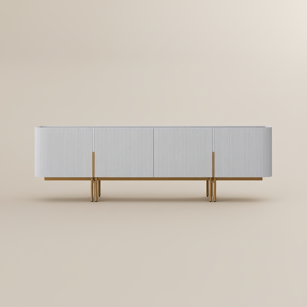 with Storage White Glossy Sintered Stone TV Stands