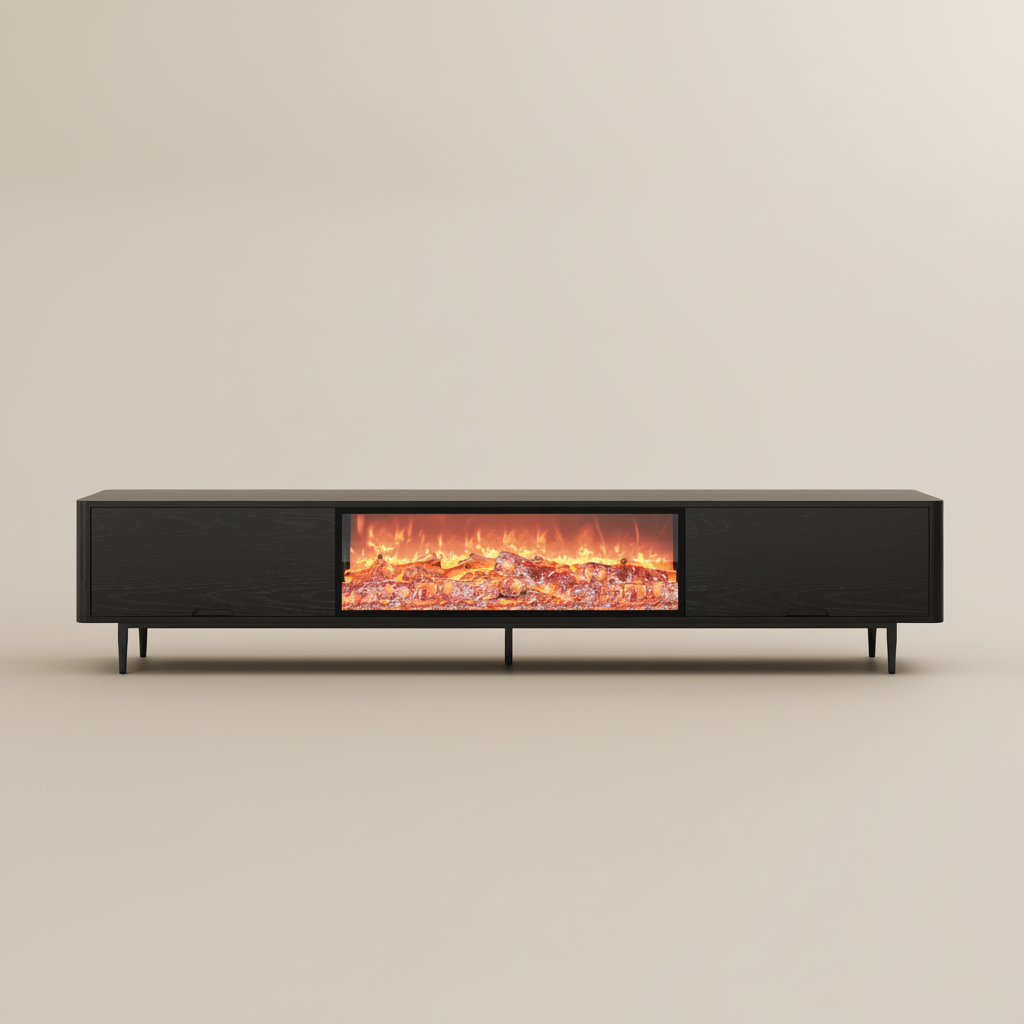 Modern Minimalist Black MDF TV Stands