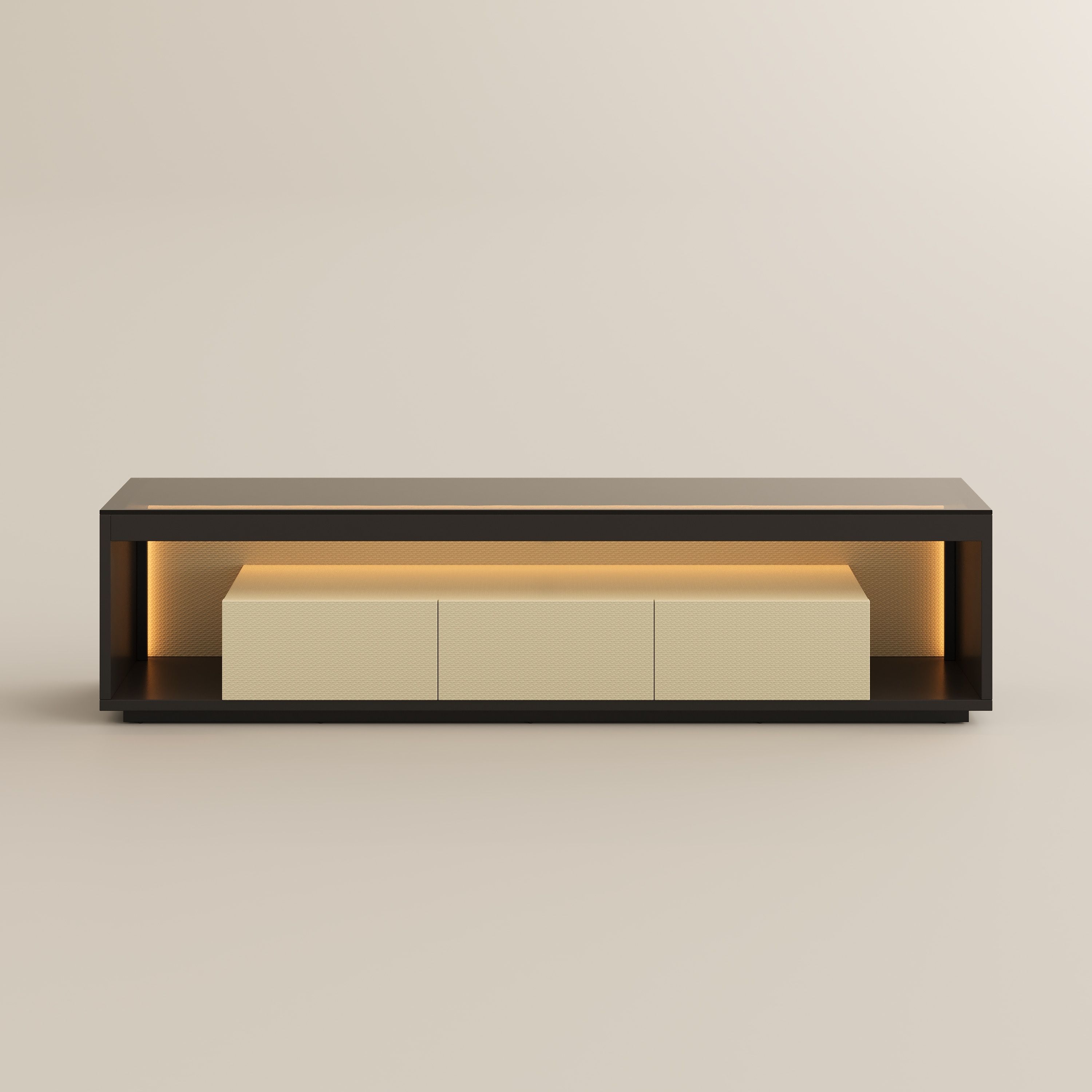 Beige+Dark Gray MDF TV Stands