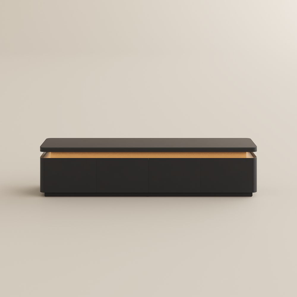 Mid Century Modern Black MDF TV Stands