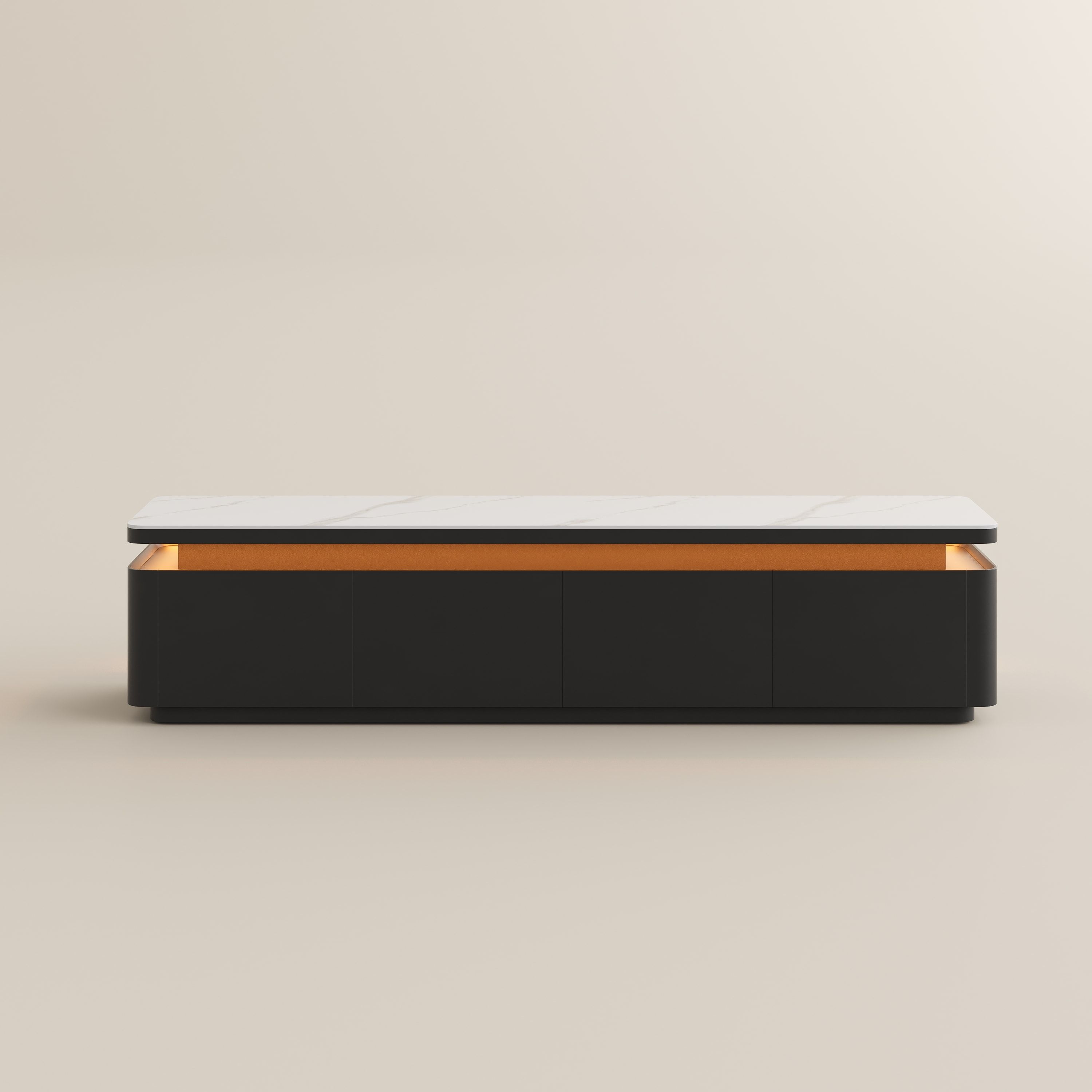 Sintered Stone White & Black MDF TV Stands