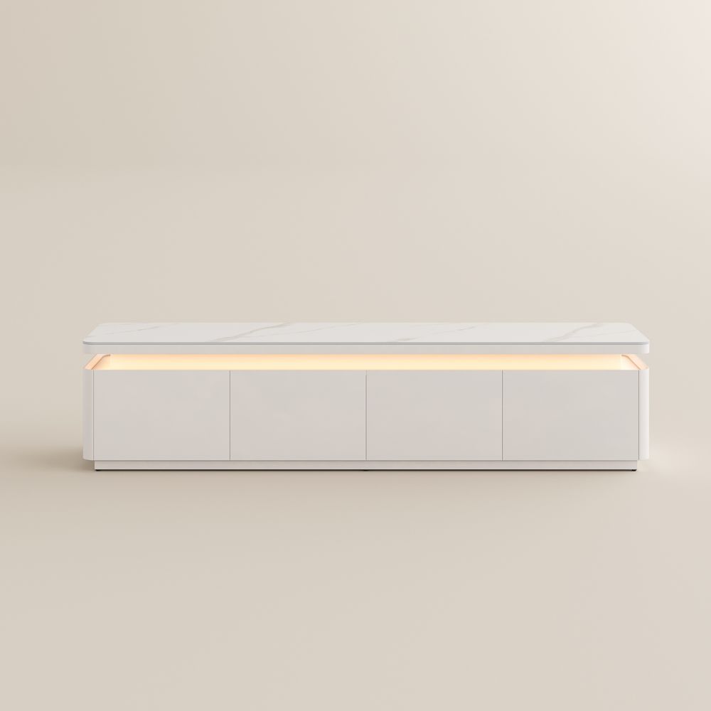 Fully Assemble White MDF TV Stands