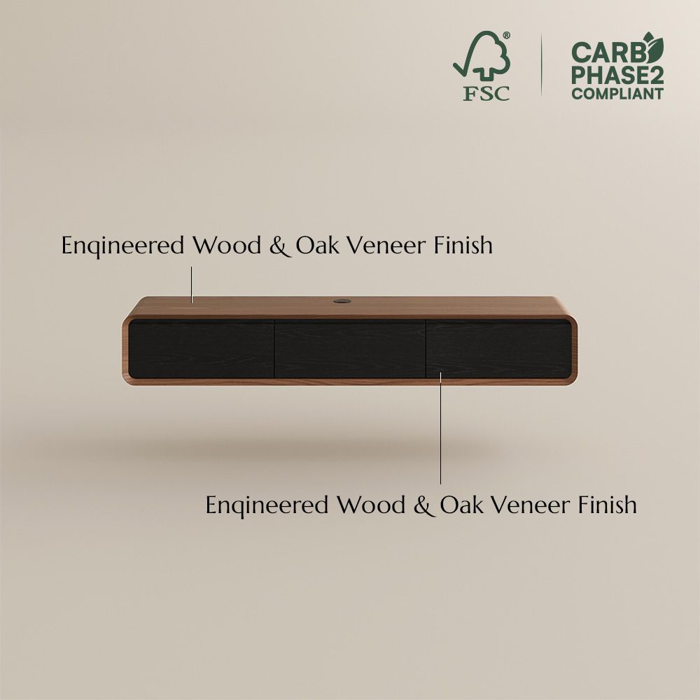 Wood Dark Wood & Black MDF TV Stands