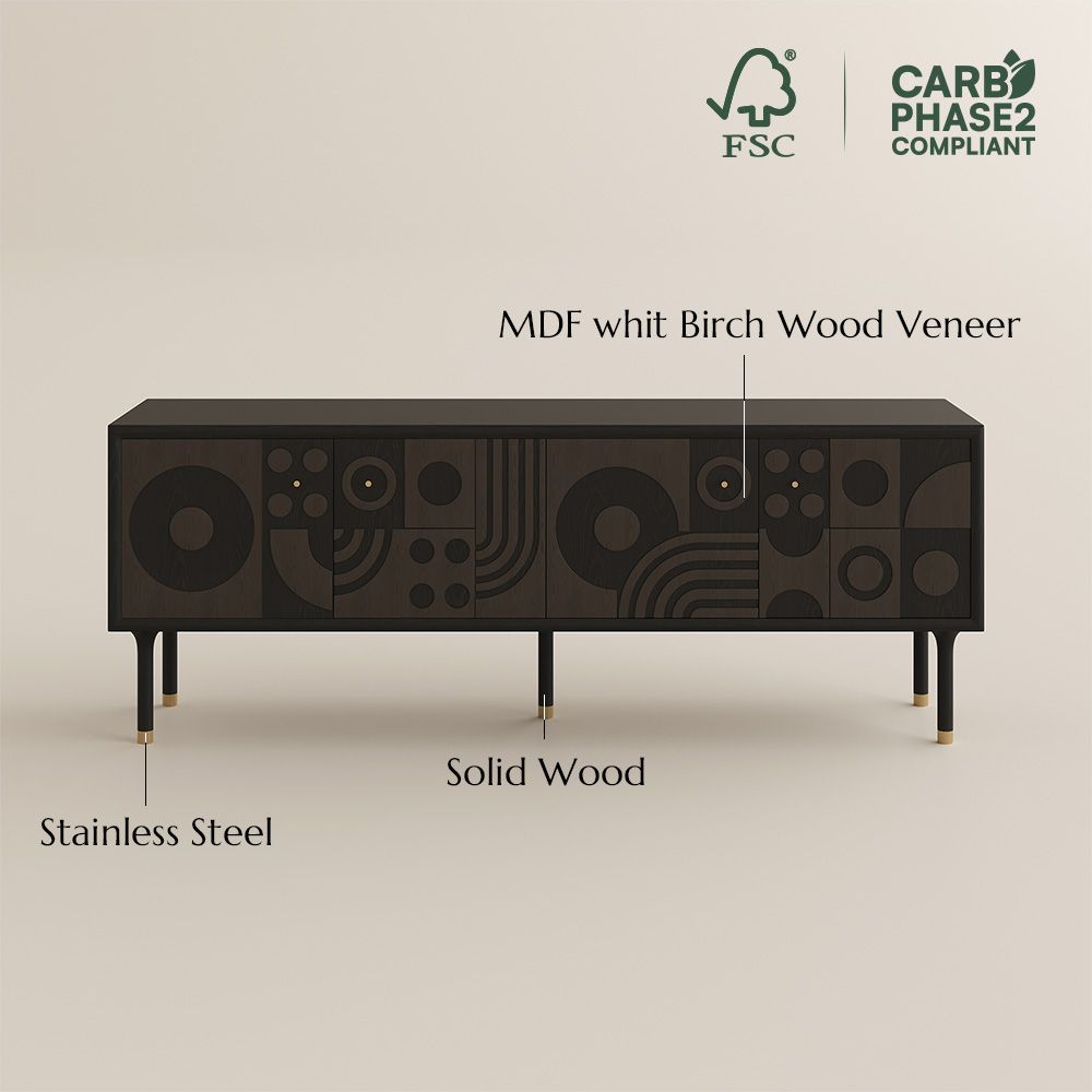 Carved Smoky MDF TV Stands