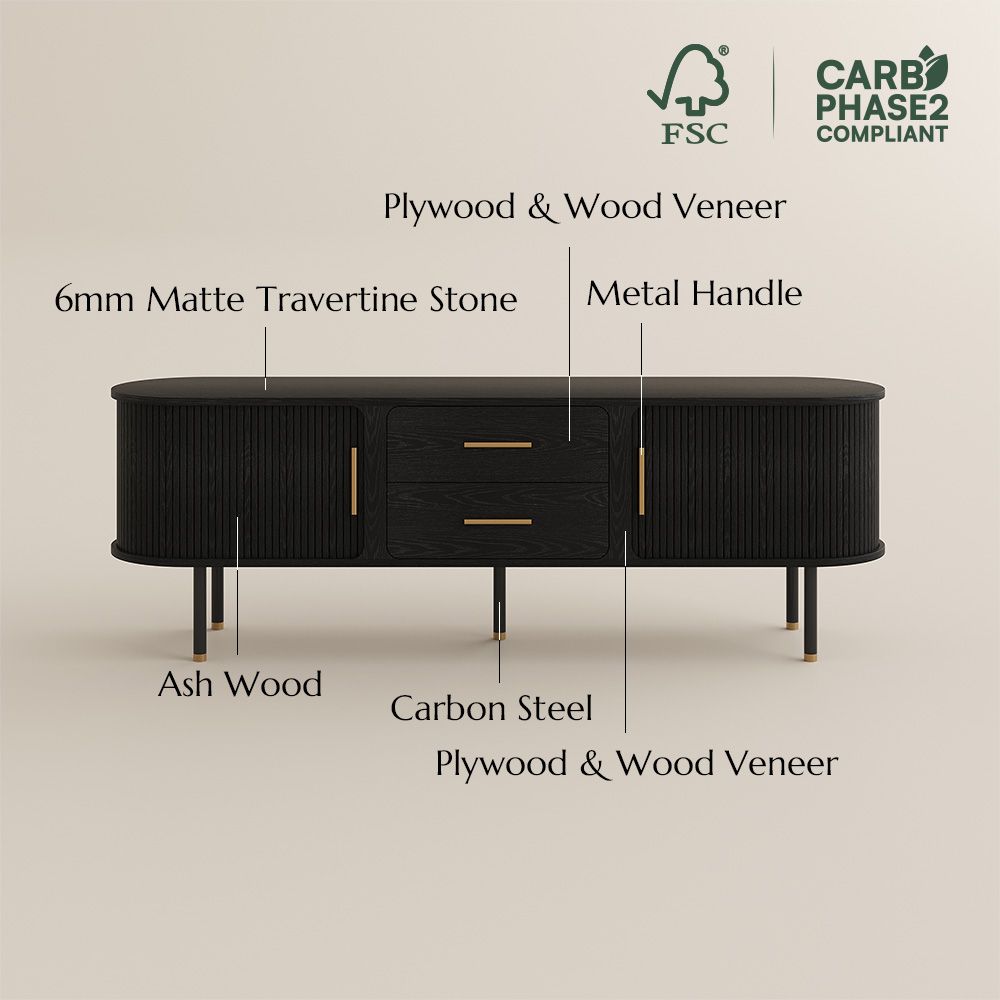 Wood Black Plywood TV Stands