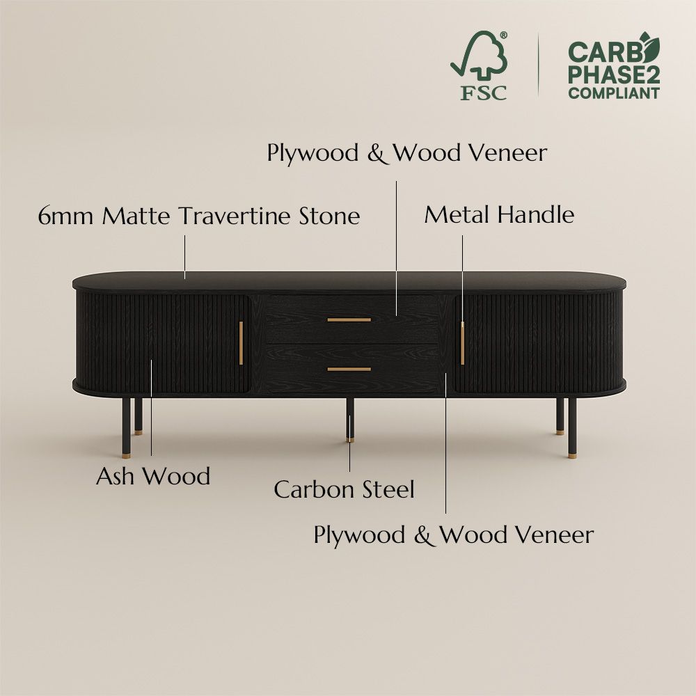 Wood Black Plywood TV Stands