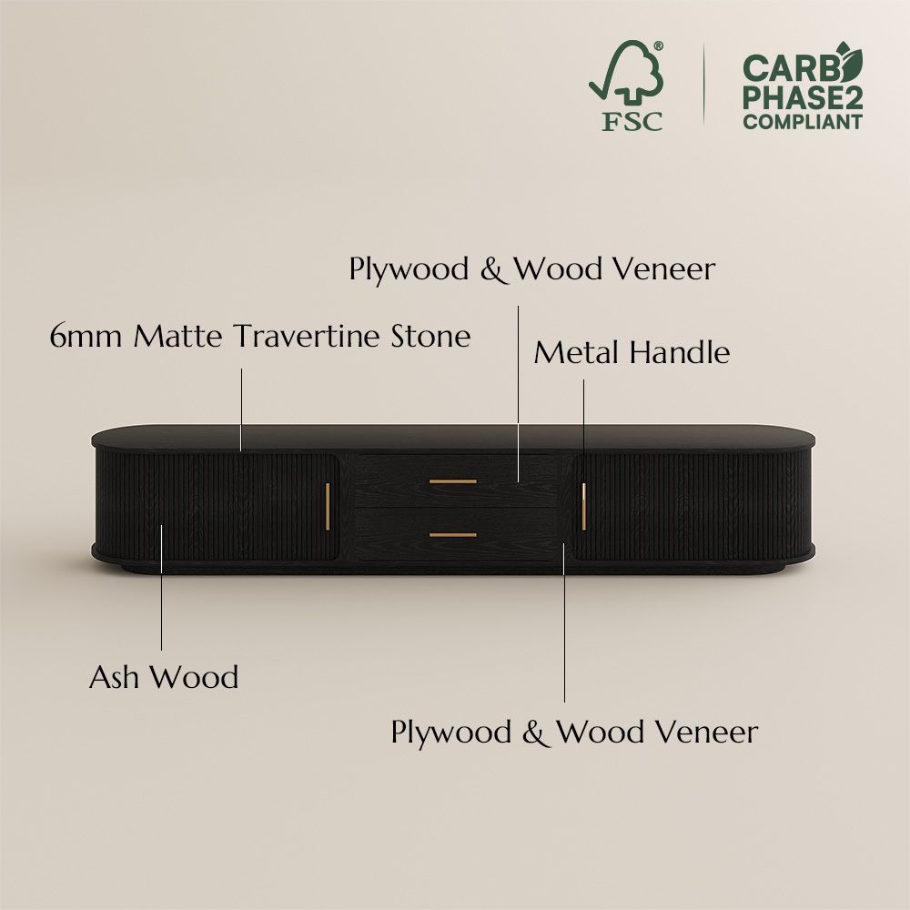 Black Black Plywood TV Stands