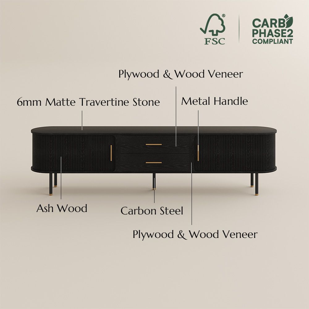 Wood Black Plywood TV Stands