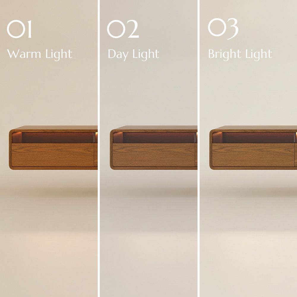 Floating Walnut Color MDF TV Stands