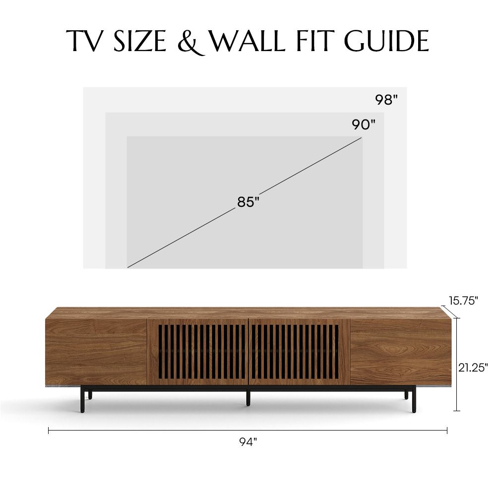 with Storage Walnut Color MDF TV Stands