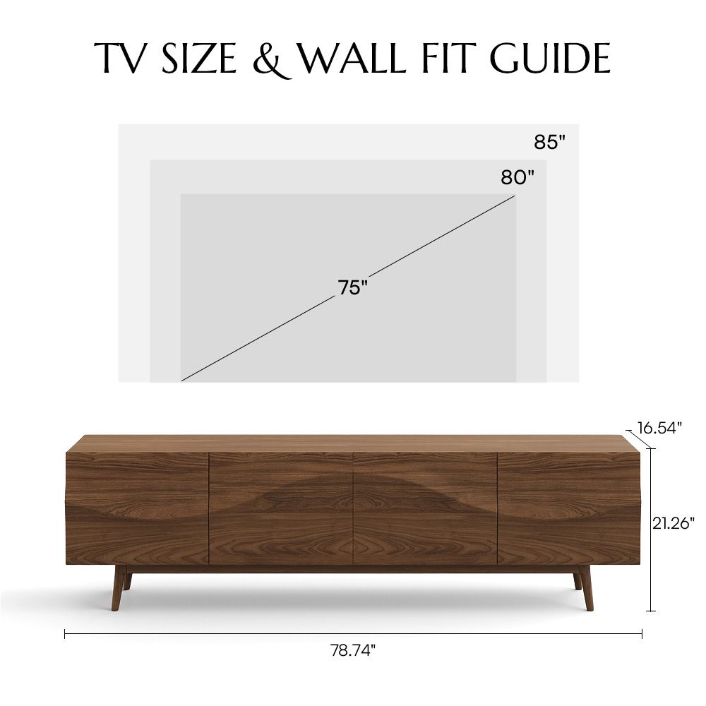 with Cabinets Dark Wood Wood TV Stands